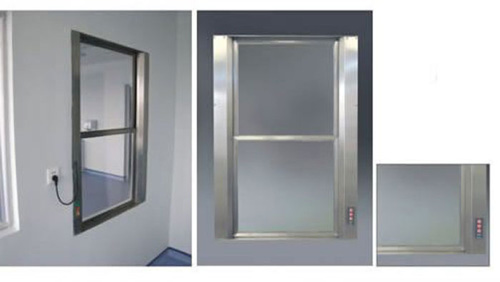自动升降式传递窗安装于洁净区与非洁净区之间的隔墙上