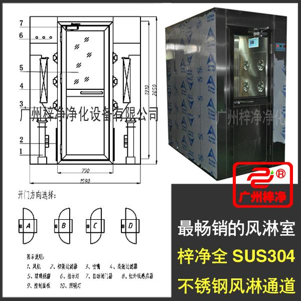 1590风淋通道方案图增加了风淋通道图片