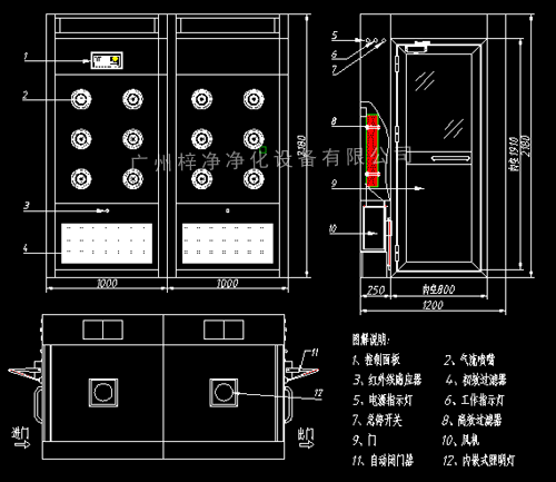 无尘车间风淋室方案图